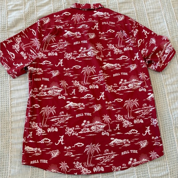 Reyn Spooner Alabama Crimson Tide Hawaiian Button Down Men’s Large EUC - Picture 7 of 7